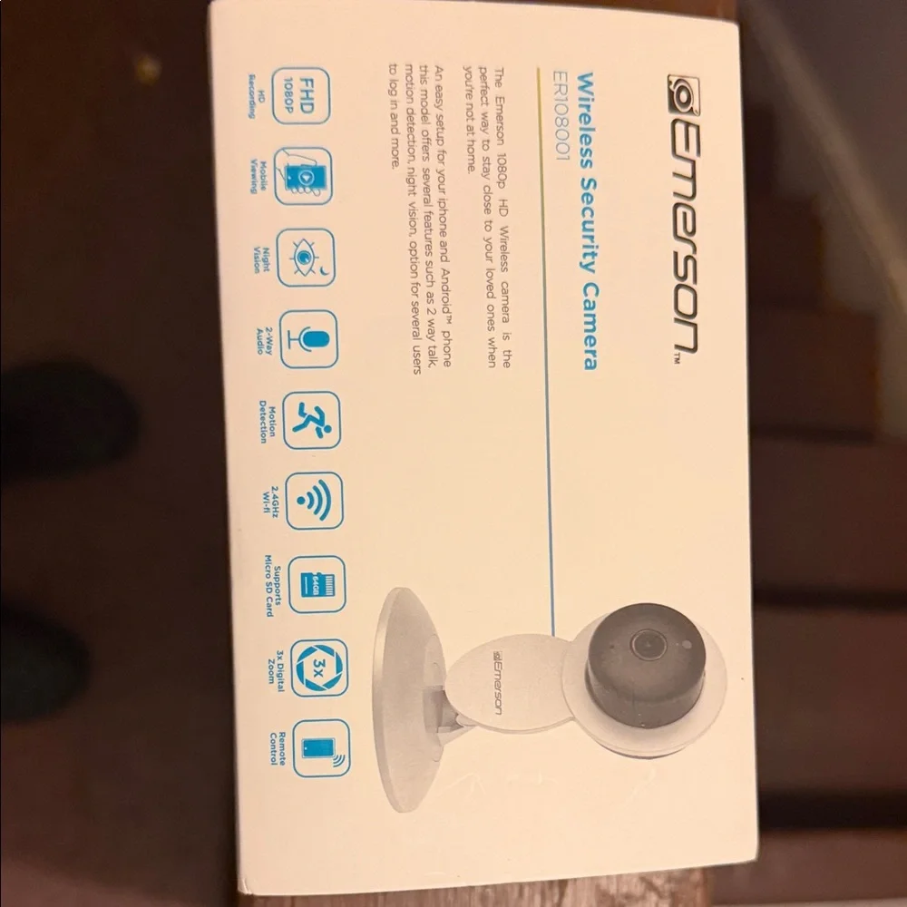 Emerson White Wireless Security Camera